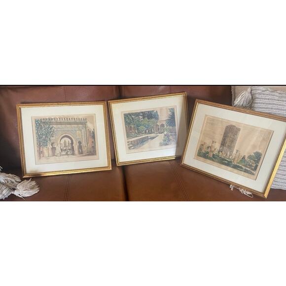 Antique Morrocan framed Art stunning